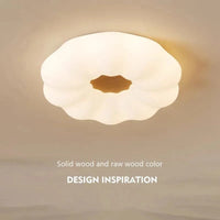 Plafonnier Nordique en Bois Massif | Lampe Moderne pour Salon, Chambre et Restaurant | Marco Lucetti