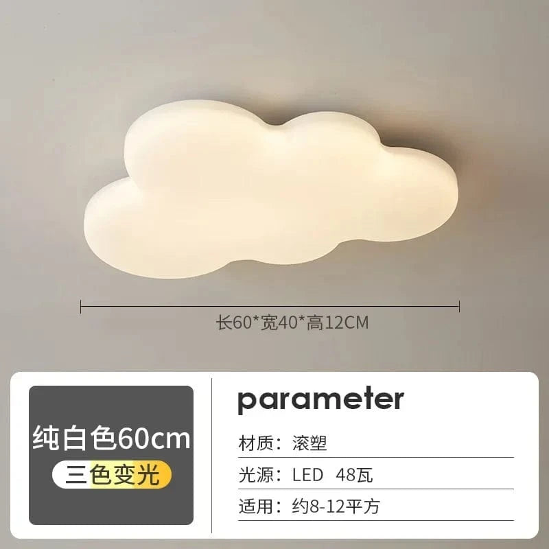 Plafonnier nordique en bois massif pour une chambre à coucher élégante | Marco Lucetti Blanc pur 60 cm-48 W / Gradation tricolore