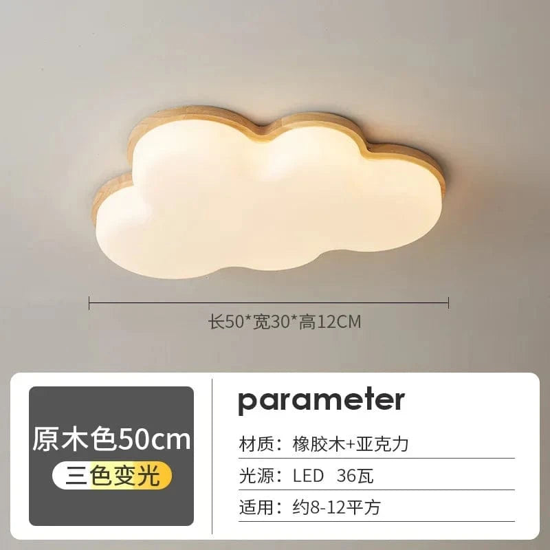 Plafonnier nordique en bois massif pour une chambre à coucher élégante | Marco Lucetti Couleur Bois 50cm-36W / Gradation tricolore