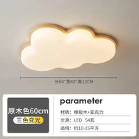 Plafonnier nordique en bois massif pour une chambre à coucher élégante | Marco Lucetti Couleur Bois 60cm-54W / Gradation tricolore