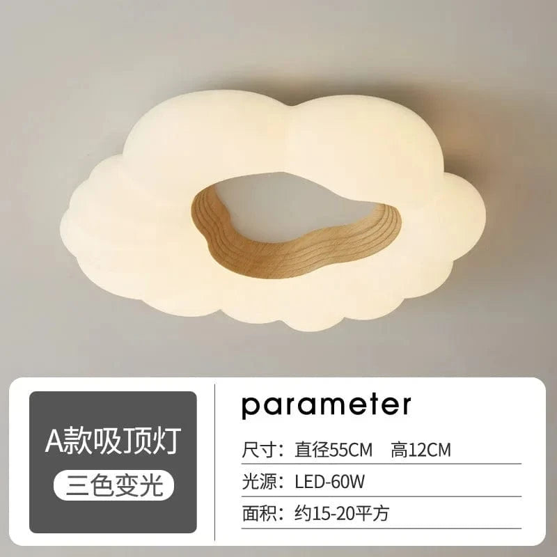 Plafonnier nordique en bois massif pour une chambre à coucher élégante | Marco Lucetti Tapez une bûche 55cm-60W / Gradation tricolore