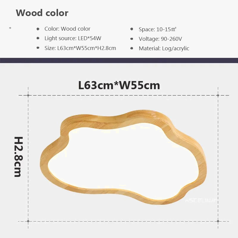 Plafonnier nordique en bois minimaliste - Élégance scandinave