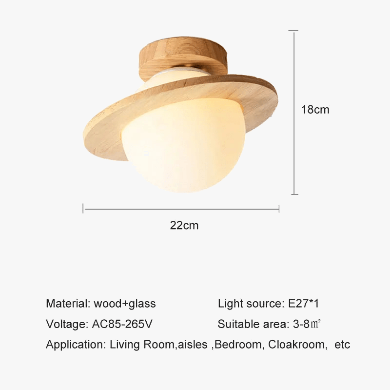 Plafonnier nordique en bois naturel | Marco Lucetti