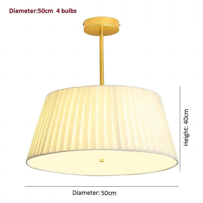 Plafonnier Nordique en Cuivre avec Abat-jour en Lin de Qualité - Édition Limitée | Marco Lucetti Style C Dia 50 cm / Blanc chaud