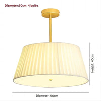 Plafonnier Nordique en Cuivre avec Abat-jour en Lin de Qualité - Édition Limitée | Marco Lucetti Style C Dia 50 cm / Blanc chaud