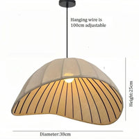 Plafonnier Nordique en Cuivre avec Abat-jour en Lin de Qualité - Édition Premium | Marco Lucetti Style B diamètre 38 cm