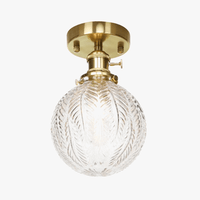 Plafonnier nordique en cuivre avec abat-jour en verre | Marco Lucetti