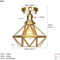 Plafonnier nordique en cuivre avec abat-jour en verre | Marco Lucetti H