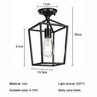 Plafonnier nordique en fer noir pour un style industriel rétro | Marco Lucetti