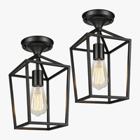 Plafonnier nordique en fer noir pour un style industriel rétro | Marco Lucetti