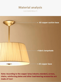 Plafonnier nordique en tissu et cuivre Joliment Simple | Marco Lucetti