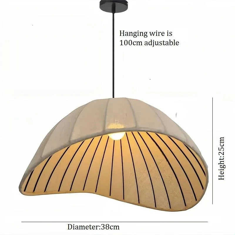 Plafonnier nordique en tissu et cuivre Joliment Simple | Marco Lucetti Style B diamètre 38 cm