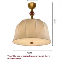 Plafonnier nordique en tissu et cuivre Joliment Simple | Marco Lucetti Style D Dia 40 cm