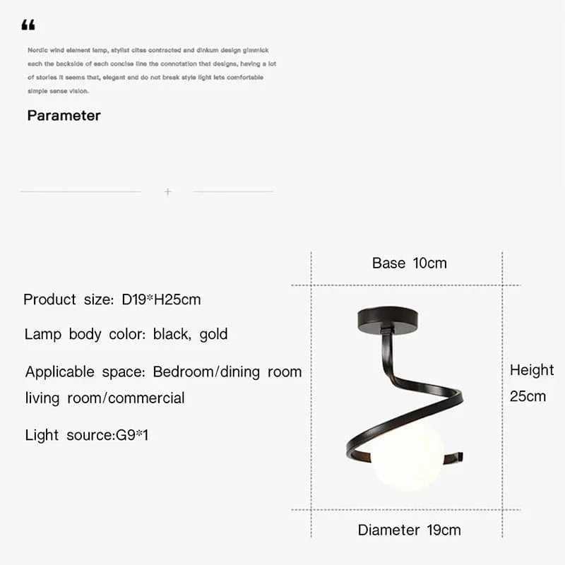 Plafonnier Nordique en Verre Boule | Marco Lucetti