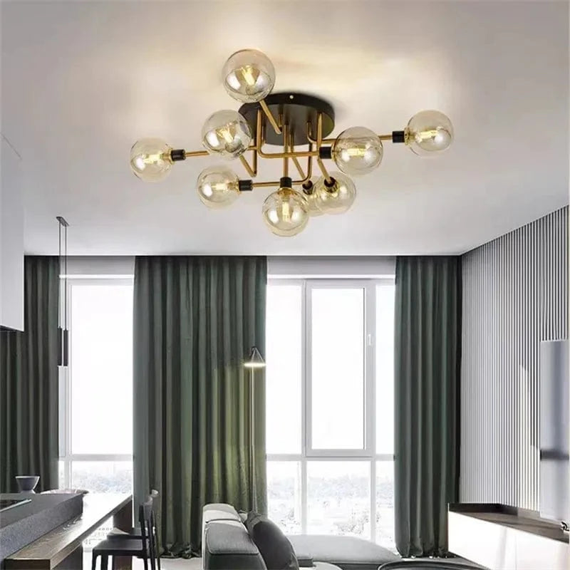 Plafonnier nordique en verre G9 LED pour intérieur moderne | Marco Lucetti