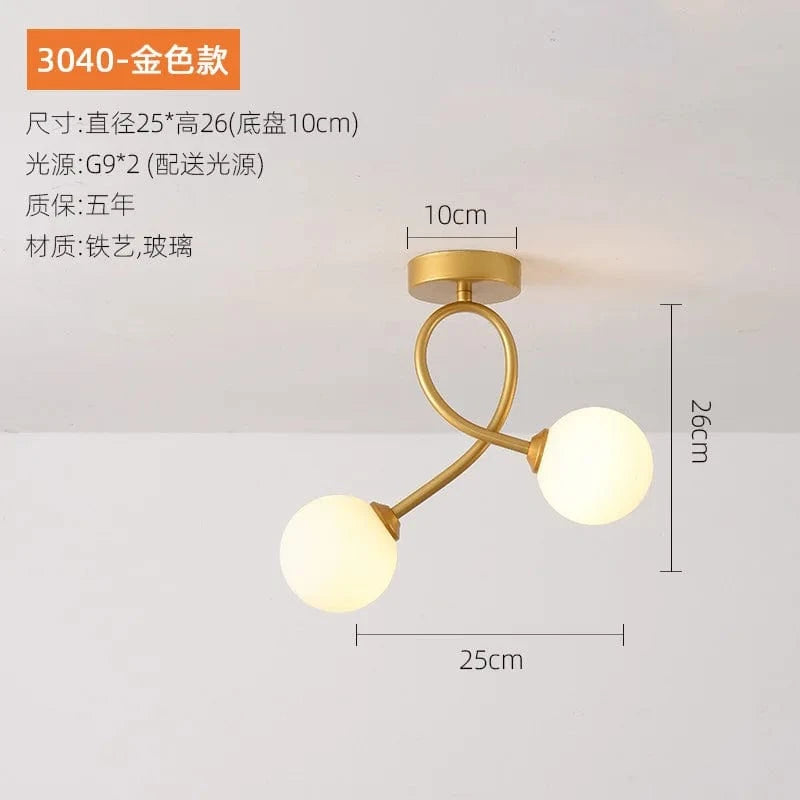 Plafonnier Nordique Épuré | Marco Lucetti C doré / PAS d&#39;ampoules