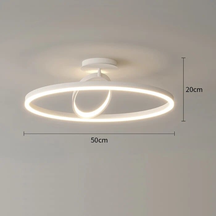 Plafonnier nordique géométrique noir/blanc | Marco Lucetti 50 cm blanc / 3 couleurs