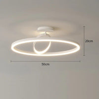 Plafonnier nordique géométrique noir/blanc | Marco Lucetti 50 cm blanc / 3 couleurs