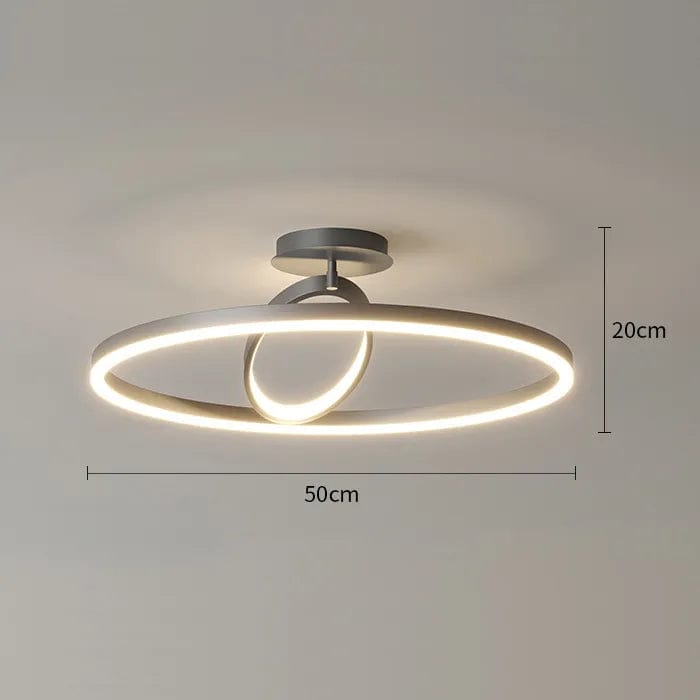 Plafonnier nordique géométrique noir/blanc | Marco Lucetti 50 cm noir / 3 couleurs