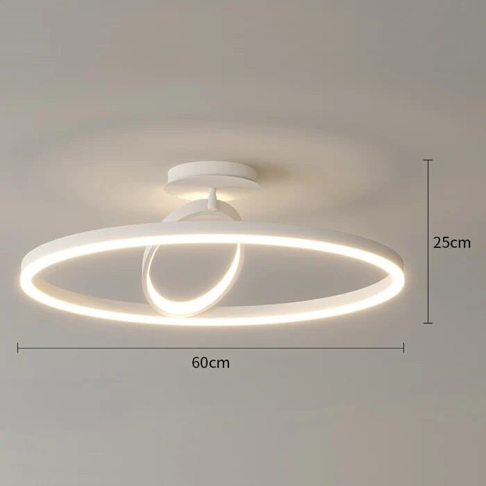 Plafonnier nordique géométrique noir/blanc | Marco Lucetti 60 cm blanc / 3 couleurs