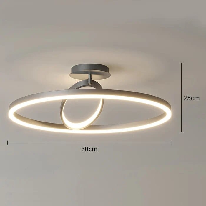 Plafonnier nordique géométrique noir/blanc | Marco Lucetti 60 cm noir / 3 couleurs