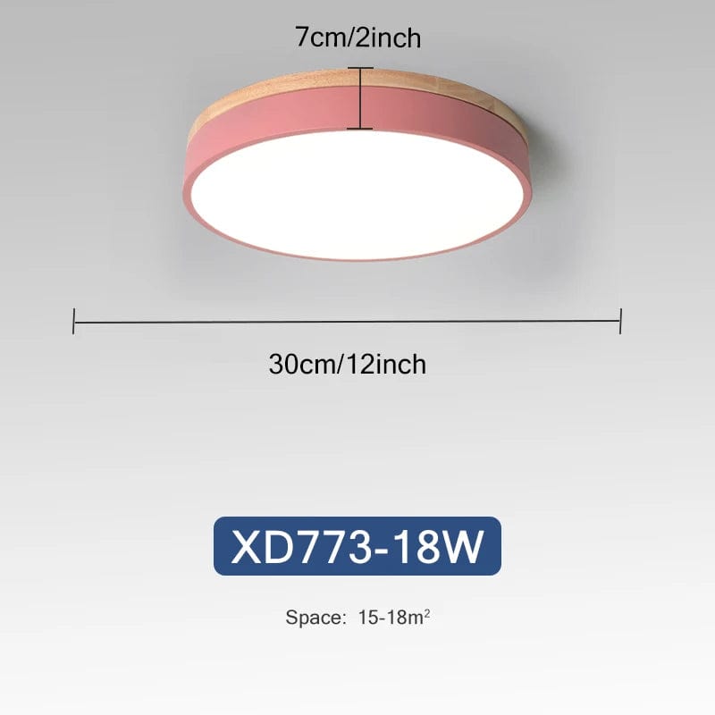 Plafonnier Nordique LED en Bois à 7 Couleurs pour Salon - 3 Lumières Ajustables - Idéal pour Chambre et Couloir | Marco Lucetti