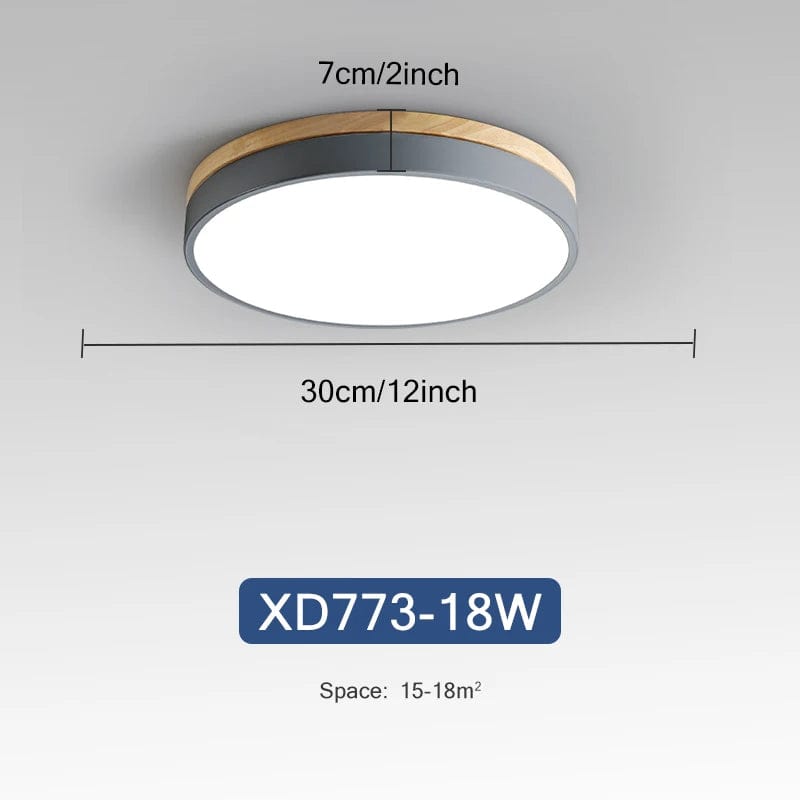 Plafonnier Nordique LED en Bois à 7 Couleurs pour Salon - 3 Lumières Ajustables - Idéal pour Chambre et Couloir | Marco Lucetti