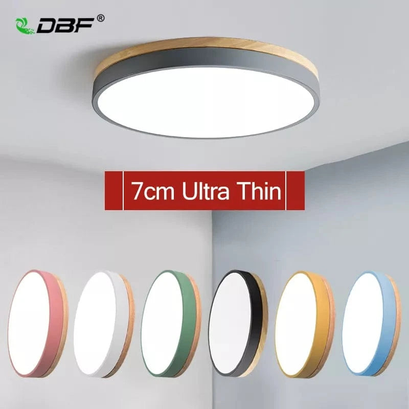 Plafonnier Nordique LED en Bois à 7 Couleurs pour Salon - 3 Lumières Ajustables - Idéal pour Chambre et Couloir | Marco Lucetti