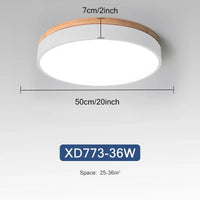 Plafonnier Nordique LED en Bois à 7 Couleurs pour Salon - 3 Lumières Ajustables - Idéal pour Chambre et Couloir | Marco Lucetti Blanc 36W / 3 couleurs réglables