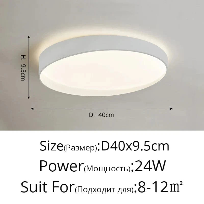 Plafonnier Nordique LED pour chambre étude salon bébé chambre décoration intérieure | Marco Lucetti B Blanc 40cm / Blanc chaud, pas de télécommande