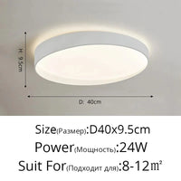 Plafonnier Nordique LED pour chambre étude salon bébé chambre décoration intérieure | Marco Lucetti B Blanc 40cm / Blanc chaud, pas de télécommande