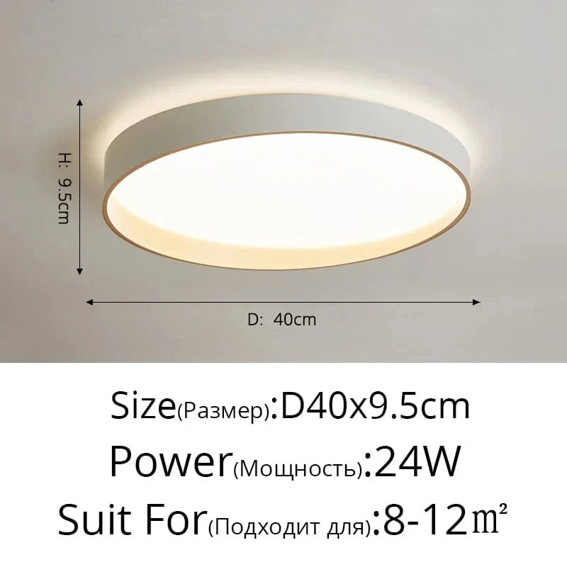 Plafonnier Nordique LED pour chambre étude salon bébé chambre décoration intérieure | Marco Lucetti B Or Blanc 40cm / Blanc chaud, pas de télécommande
