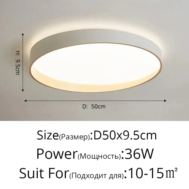 Plafonnier Nordique LED pour chambre étude salon bébé chambre décoration intérieure | Marco Lucetti B Or Blanc 50cm / Blanc chaud, pas de télécommande