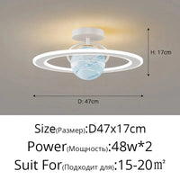 Plafonnier nordique moderne à LED de luxe "Étoile Ciel" | Marco Lucetti C 47x17 Blanc / Lumière blanche