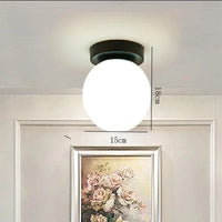 Plafonnier Nordique Moderne en Verre Transparent LED | Marco Lucetti Noir 15cm / Lumière blanche12w