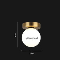 Plafonnier Nordique Moderne en Verre Transparent LED | Marco Lucetti Or 10cm / Lumière blanche12w