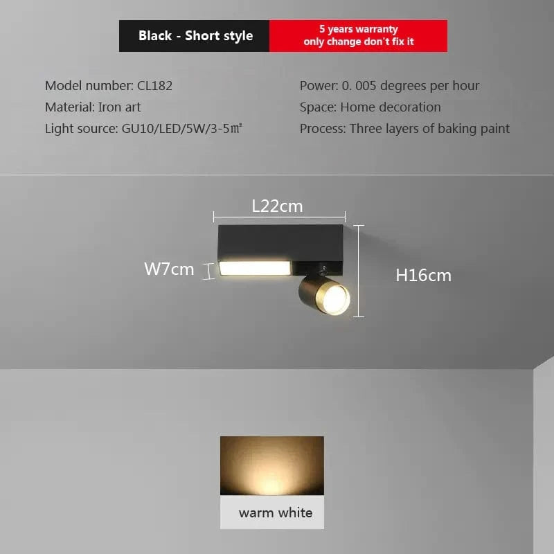 Plafonnier Nordique Moderne LED pour Chambre Salon Salle à Manger - Décoration Intérieure Maison | Marco Lucetti Style court noir / Gradation trichromatique