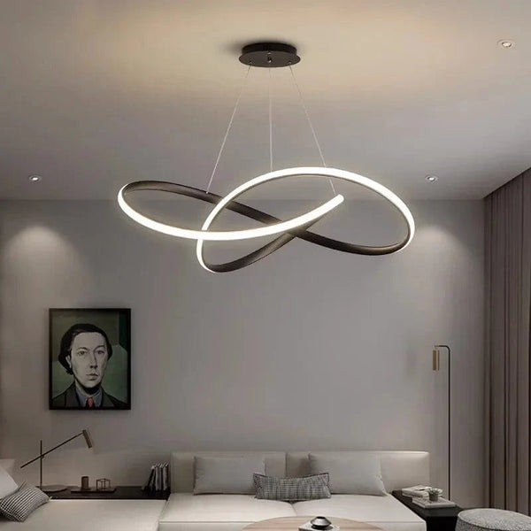 Plafonnier Nordique pour Déco Salle à Manger | Marco Lucetti Noir / Diamètre 50cm / Blanc froid