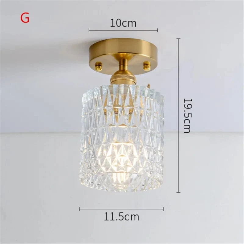 Plafonnier Nordique Rétro Loft Vintage Moderne - Abat-jour en Verre | Marco Lucetti G