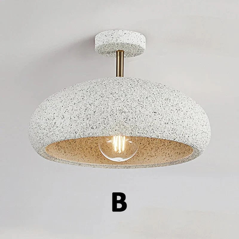 Plafonnier Nordique Vent Jaune - Collection Japonaise Wabi Sabi | Marco Lucetti Blanc moucheté