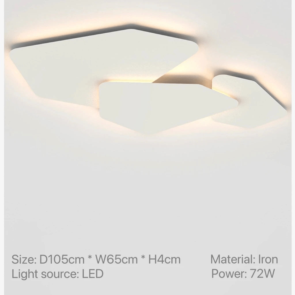 Plafonnier Nordlux : design nordique, moderne et géométrique pour salon, chambre, salle à manger, cuisine, bureau - éclairage LED intérieur. | Marco Lucetti 105 cm / Blanc chaud