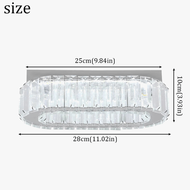 Plafonnier ovale en cristal LED pour une cuisine élégante | Marco Lucetti