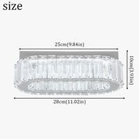 Plafonnier ovale en cristal LED pour une cuisine élégante | Marco Lucetti