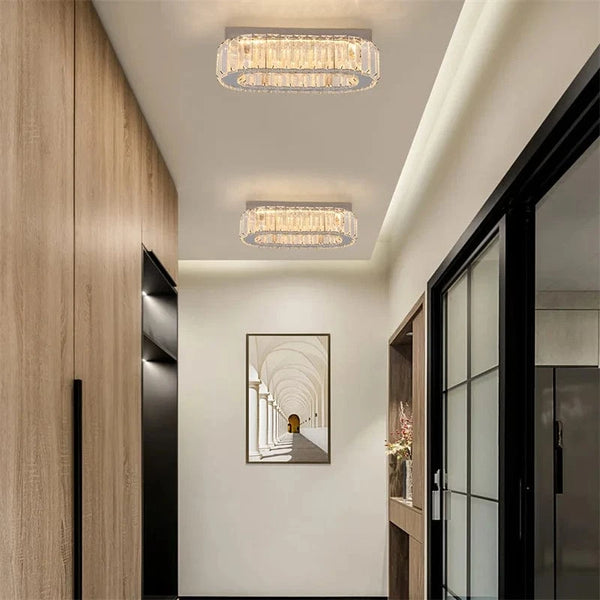 Plafonnier ovale en cristal LED pour une cuisine élégante | Marco Lucetti