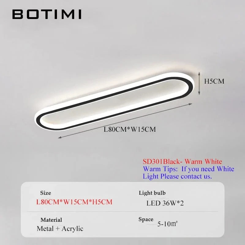 Plafonnier Piste Blanc Moderne | Marco Lucetti Noir80CM Blanc chaud