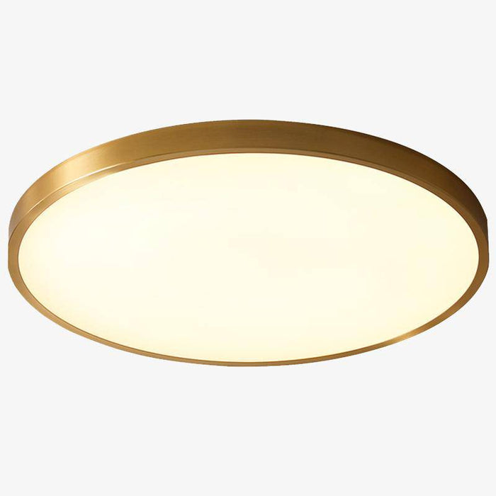 Plafonnier LED doré de forme ronde
