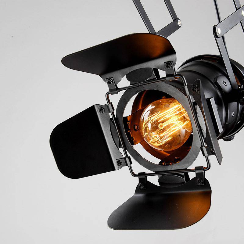 Plafonnier projecteur style rétro Vintage | Marco Lucetti Noir