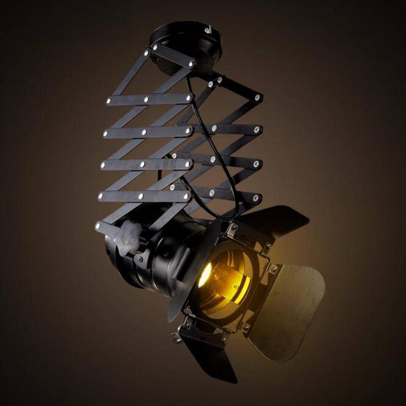 Plafonnier projecteur style rétro Vintage | Marco Lucetti Noir