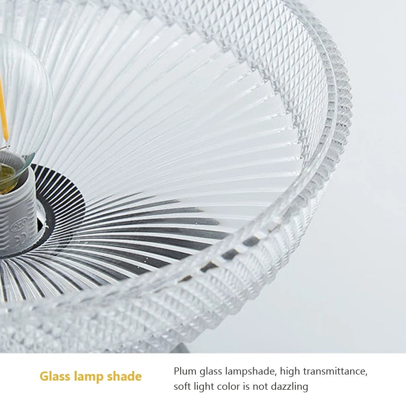 Plafonnier Rétro Américain avec Couvercle en Verre - Décoration Créative