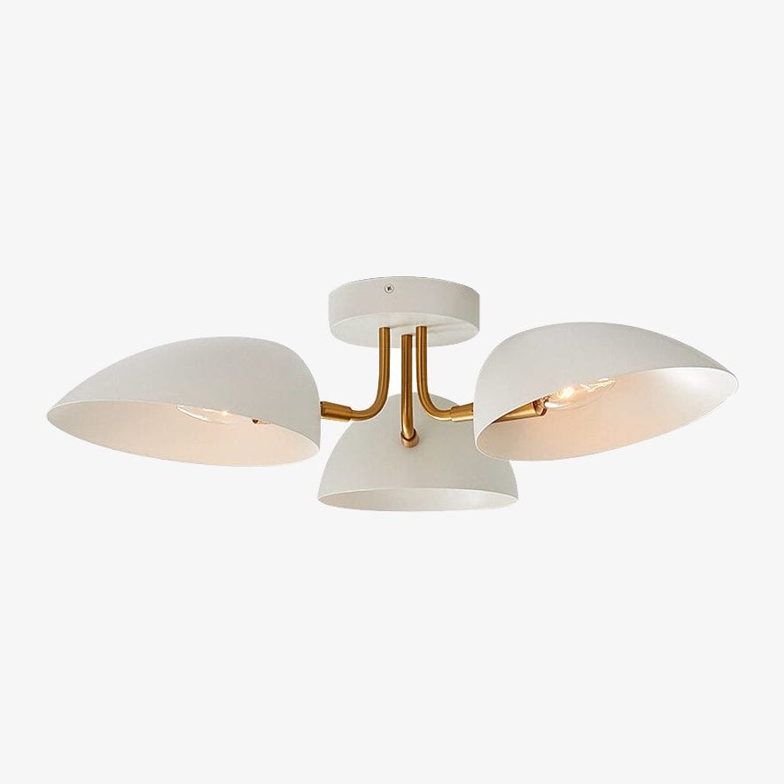 Plafonnier Ranya : Moderne avec 3 lampes en métal. | Marco Lucetti Blanc / Warm yellow light